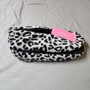 Isaac Mizrahi Leopard Animal Print Slippers Women's Large Comfy House Shoes